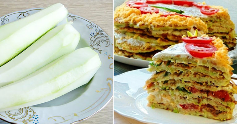 Купила на рынке кабачки, помидоры и сыр… Такого вкусного закусочного торта я еще не ела!