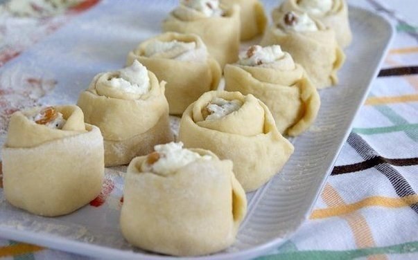 Булочки «Розочки» с творогом