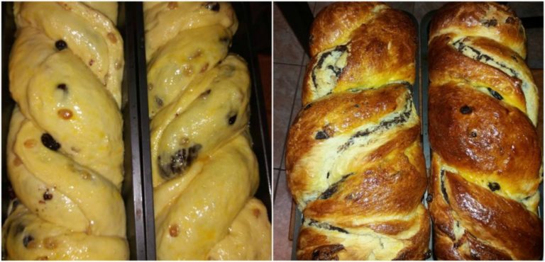 Праздничный кулич с орехами и какао, не требующий замеса